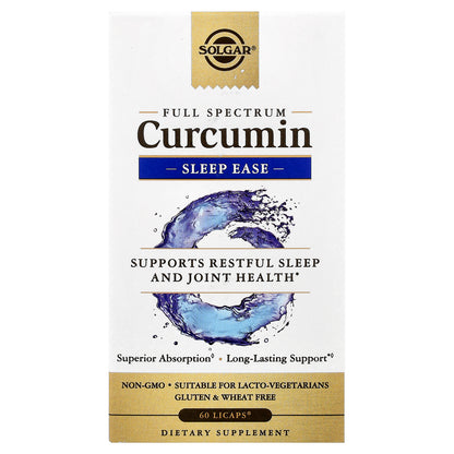 Solgar, Full Spectrum Curcumin, Sleep Ease, 60 Licaps®