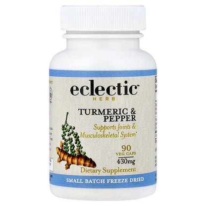 Eclectic Herb, Freeze-Dried, Turmeric & Pepper, 90 Veg Caps
