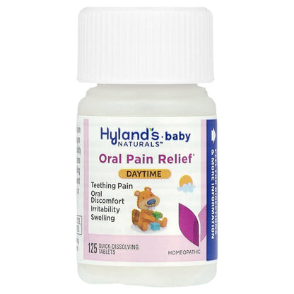 Hyland's Naturals, Baby, Oral Pain Relief, Daytime, 0+ Months, 125 Quick-Dissolving Tablets