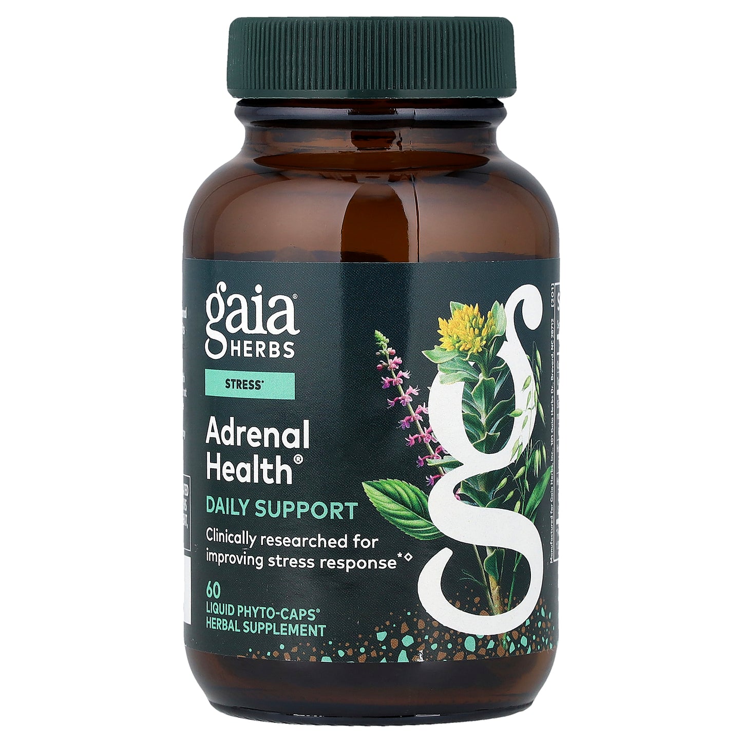 Gaia Herbs, Adrenal Health®, Daily Support, 60 Liquid Phyto-Caps®