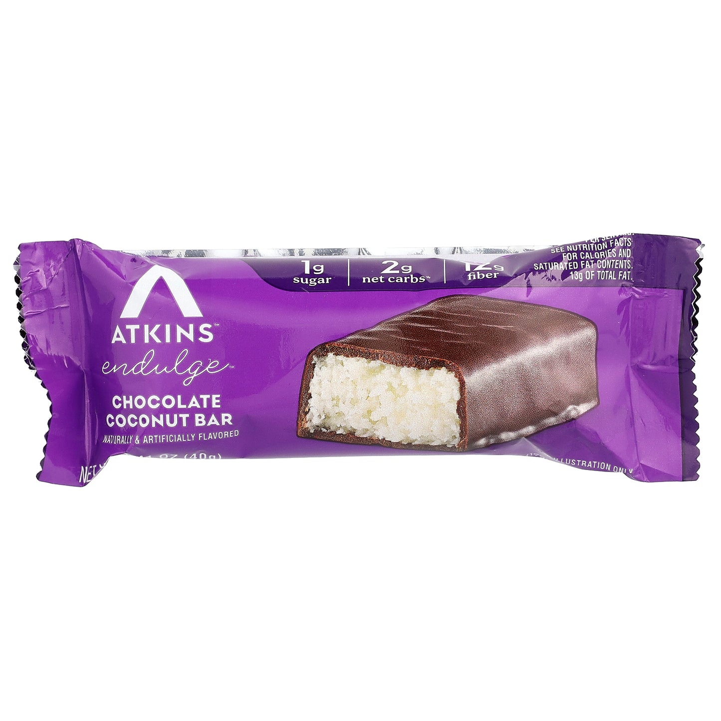 Atkins, Endulge™, Chocolate Coconut Bar, 5 Bars, 1.41 oz (40 g) Each