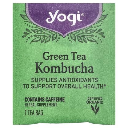 Yogi Tea, Green Tea Kombucha, 16 Tea Bags, 1.12 oz (32 g)