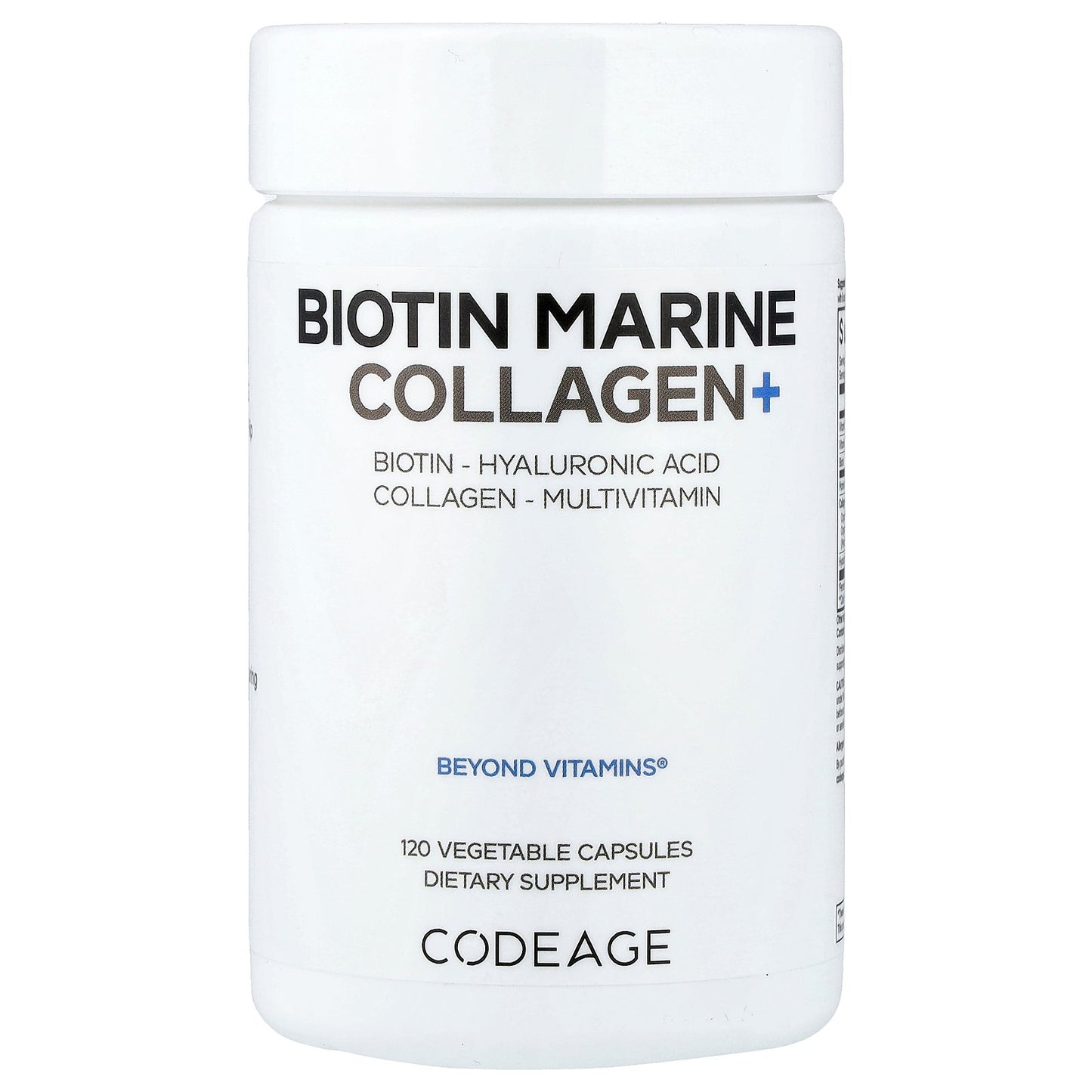 Codeage, Biotin Marine Collagen+, 120 Vegetable Capsules