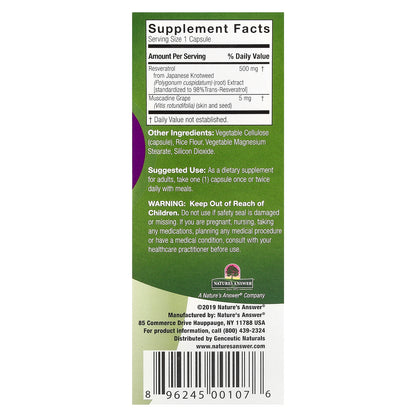 Genceutic Naturals, Wild & Pure™, Resveratrol+, 60 Vegetarian Capsules