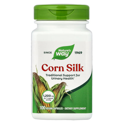 Nature's Way, Corn Silk, 100 Vegan Capsules (400 mg per Capsule)