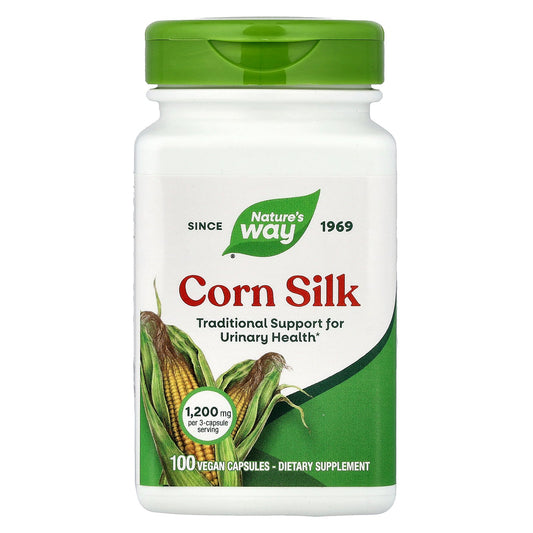 Nature's Way, Corn Silk, 100 Vegan Capsules (400 mg per Capsule)