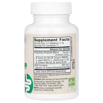Jarrow Formulas, Baby Jarro-Dophilus, Probiotic + GOS Prebiotic, 3 Billion CFU, 2.5 oz (71 g)