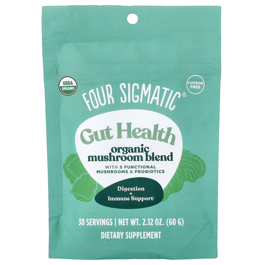 Four Sigmatic, Gut Health, Organic Mushroom Blend, Caffeine Free, 2.12 oz (60 g)