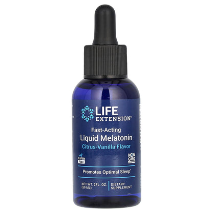 Life Extension, Fast-Acting Liquid Melatonin, Citrus-Vanilla, 2 fl oz (59 ml)