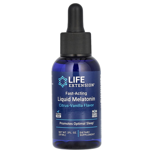 Life Extension, Fast-Acting Liquid Melatonin, Citrus-Vanilla, 2 fl oz (59 ml)