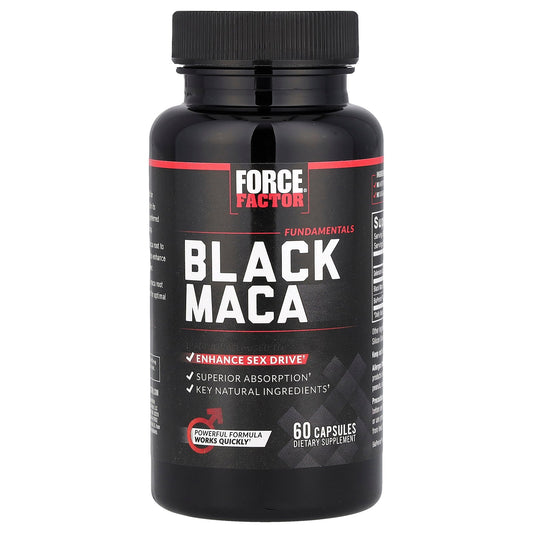 Force Factor, Fundamentals, Black Maca, 60 Capsules