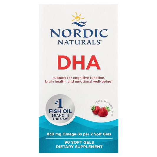 Nordic Naturals, DHA, Strawberry, 90 Soft Gels