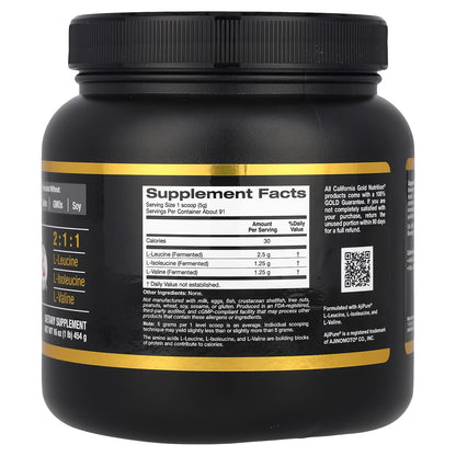 California Gold Nutrition, Sport, BCAA Powder, AjiPure®, Branched Chain Amino Acids, 1 lb (454 g)