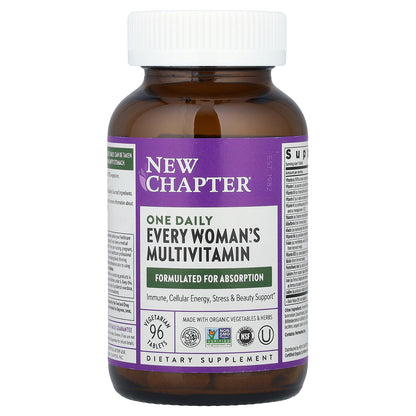 New Chapter, One Daily Every Woman's™ Multivitamin, 96 Vegetarian Tablets