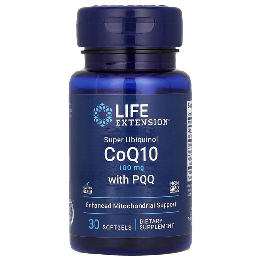 Life Extension, Super Ubiquinol CoQ10 with PQQ, 100 mg, 30 Softgels