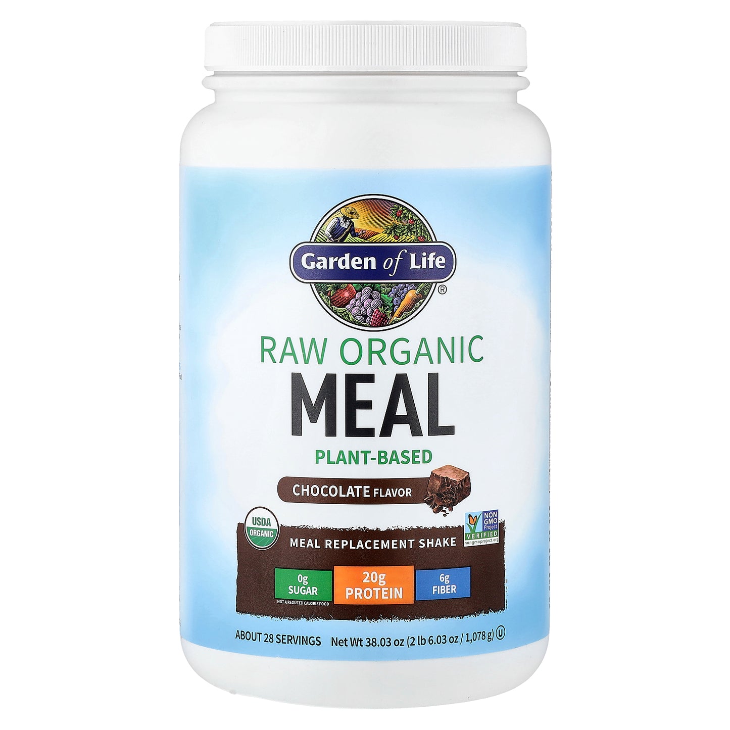 Garden of Life, RAW Organic Meal Replacement Shake, Chocolate, 38.03 oz (1,078 g)