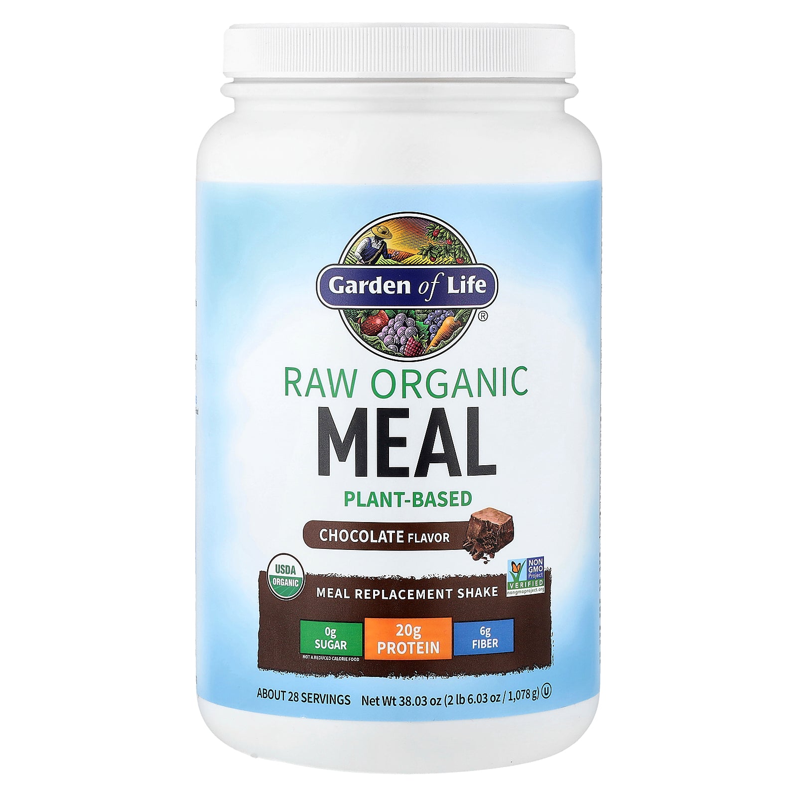 Garden of Life, RAW Organic Meal Replacement Shake, Chocolate, 38.03 oz (1,078 g)