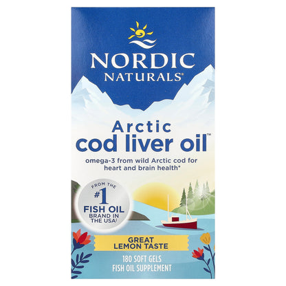 Nordic Naturals, Arctic Cod Liver Oil™, Lemon, 180 Soft Gels