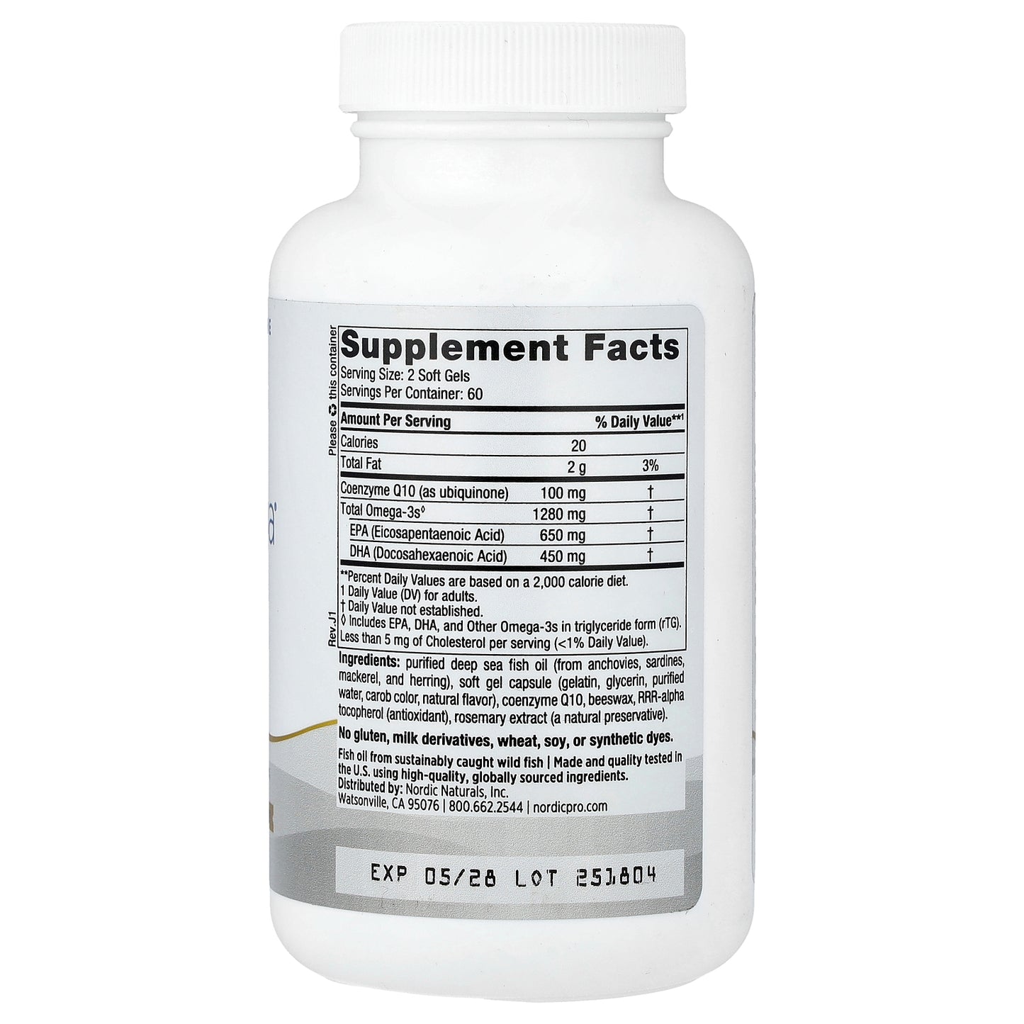 Nordic Naturals, ProOmega® CoQ10, 120 Soft Gels