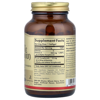 Solgar, Vitamin E, 268 mg (400 IU), 100 Vegan Softgels