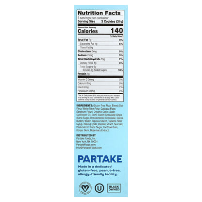 Partake, Crunchy Cookies, Chocolate Chip, 5.5 oz (150 g)
