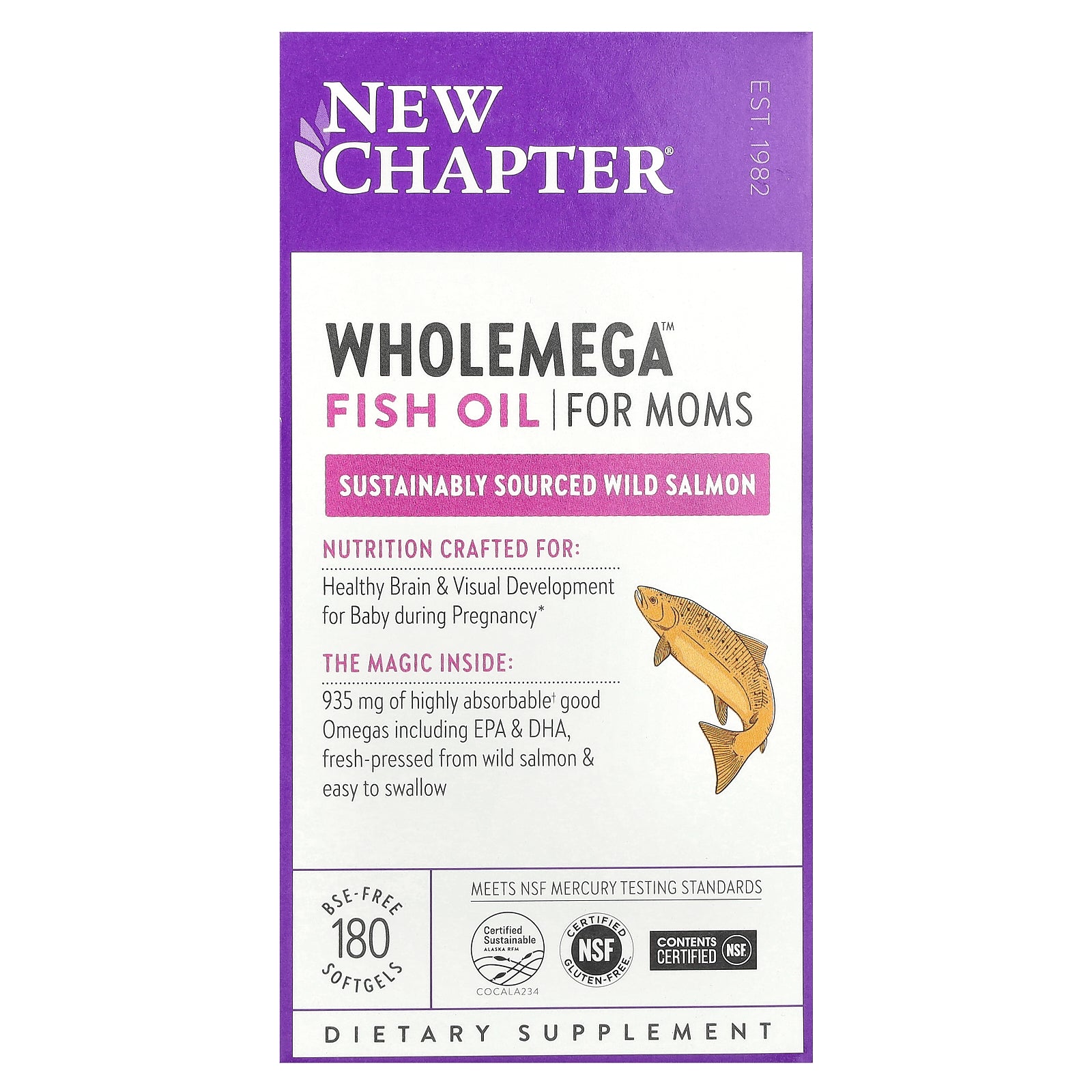 New Chapter, Wholemega™ Fish Oil for Moms, 180 Softgels