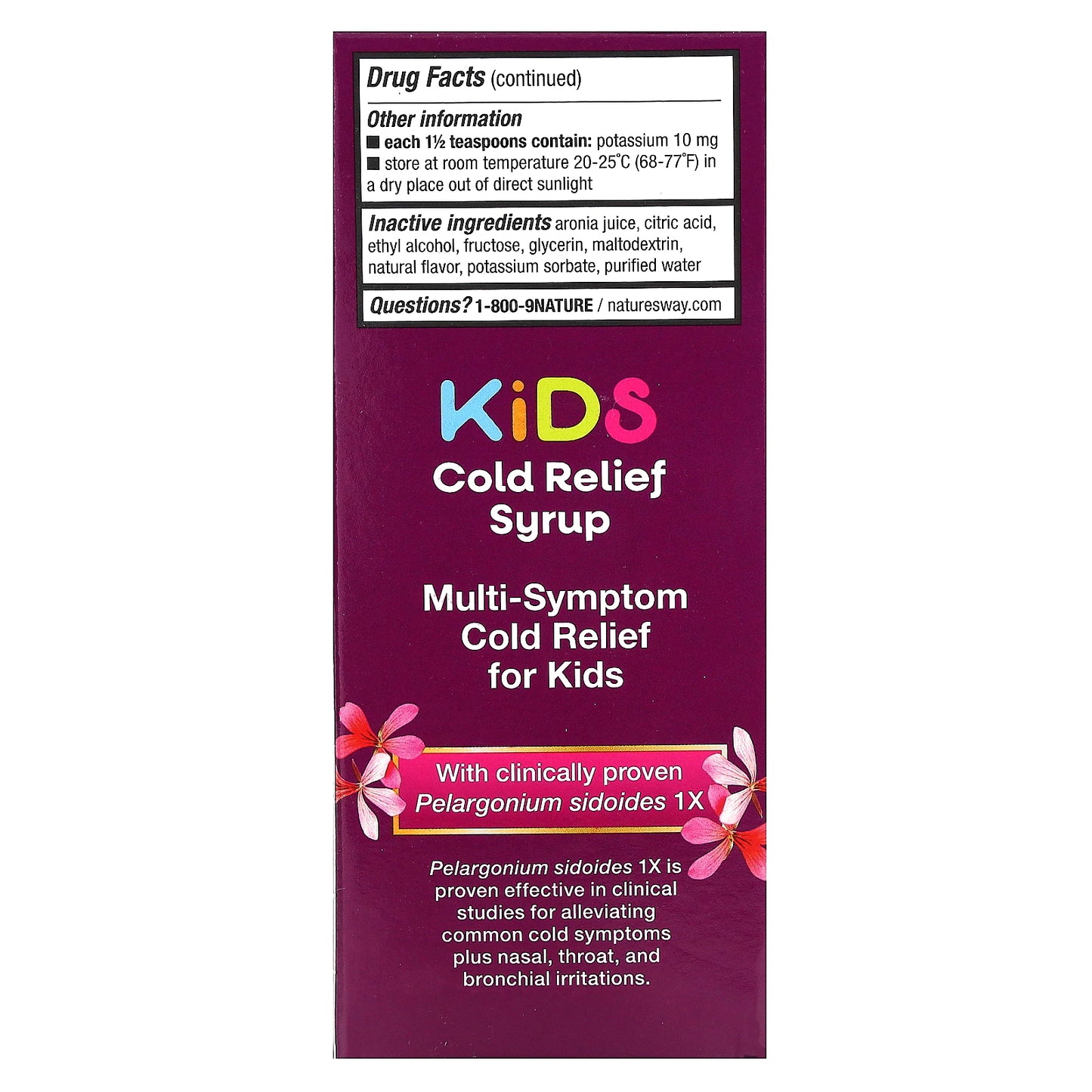 Nature's Way, Umcka, Kids Cold Relief Syrup, Ages 1+, Cherry , 4 fl oz (120 ml)