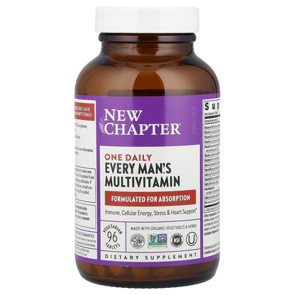 New Chapter, One Daily Every Man's™ Multivitamin, 96 Vegetarian Tablets