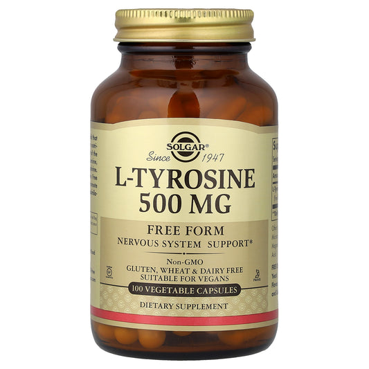 Solgar, L-Tyrosine, 500 mg, 100 Vegetable Capsules