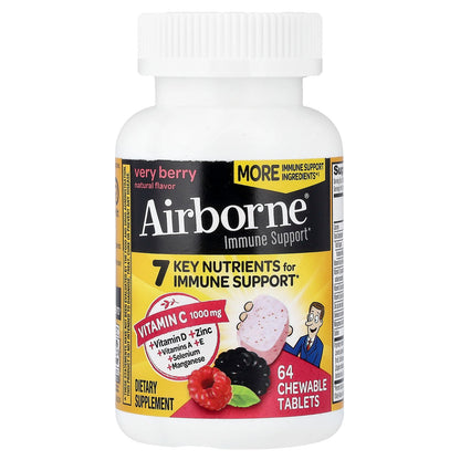 AirBorne, Immune Support, Very Berry, 64 Chewable Tablets