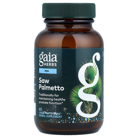Gaia Herbs, Men, Saw Palmetto, 60 Liquid Phyto-Caps®
