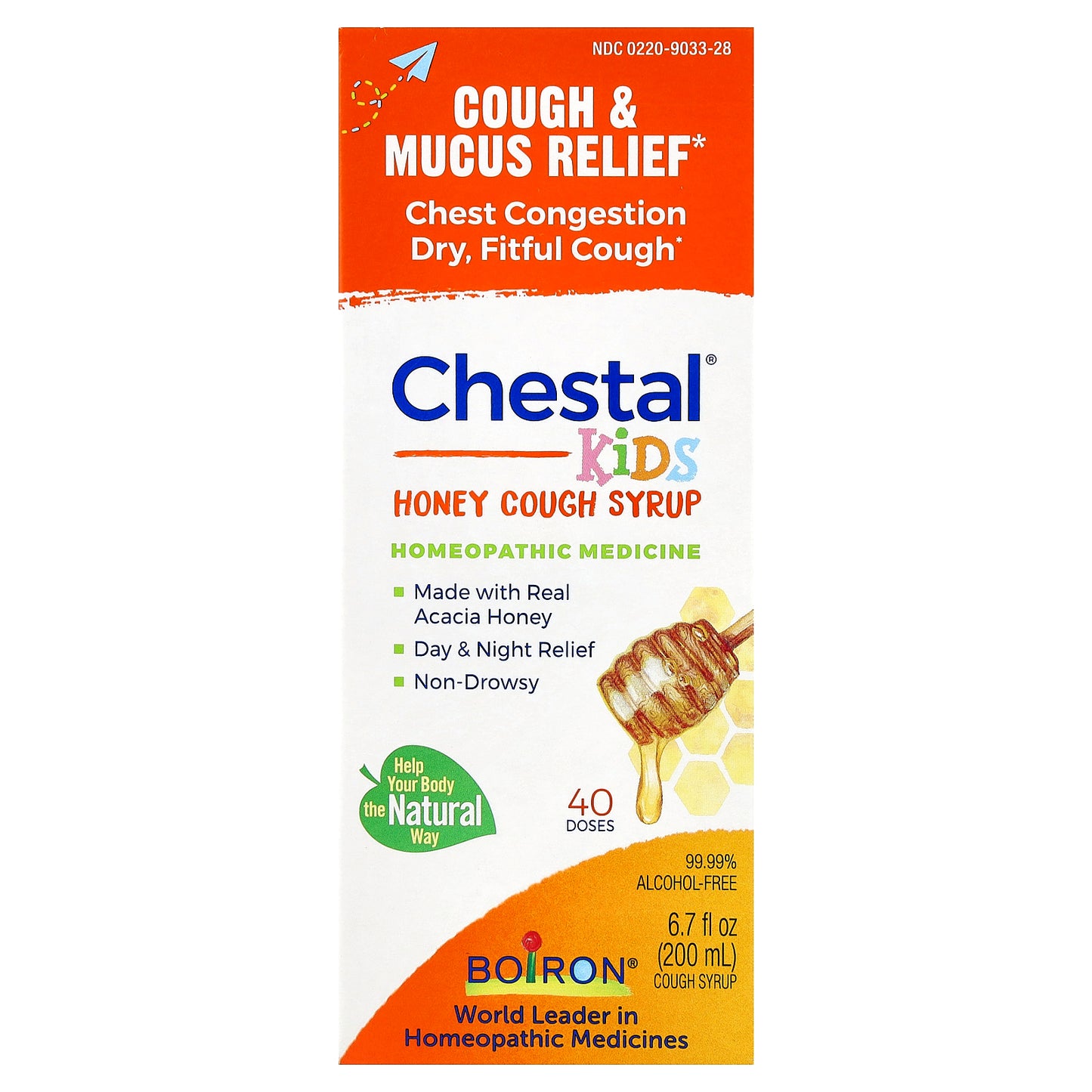 Boiron, Chestal®, Kids Honey Cough Syrup, 6.7 fl oz (200 ml)