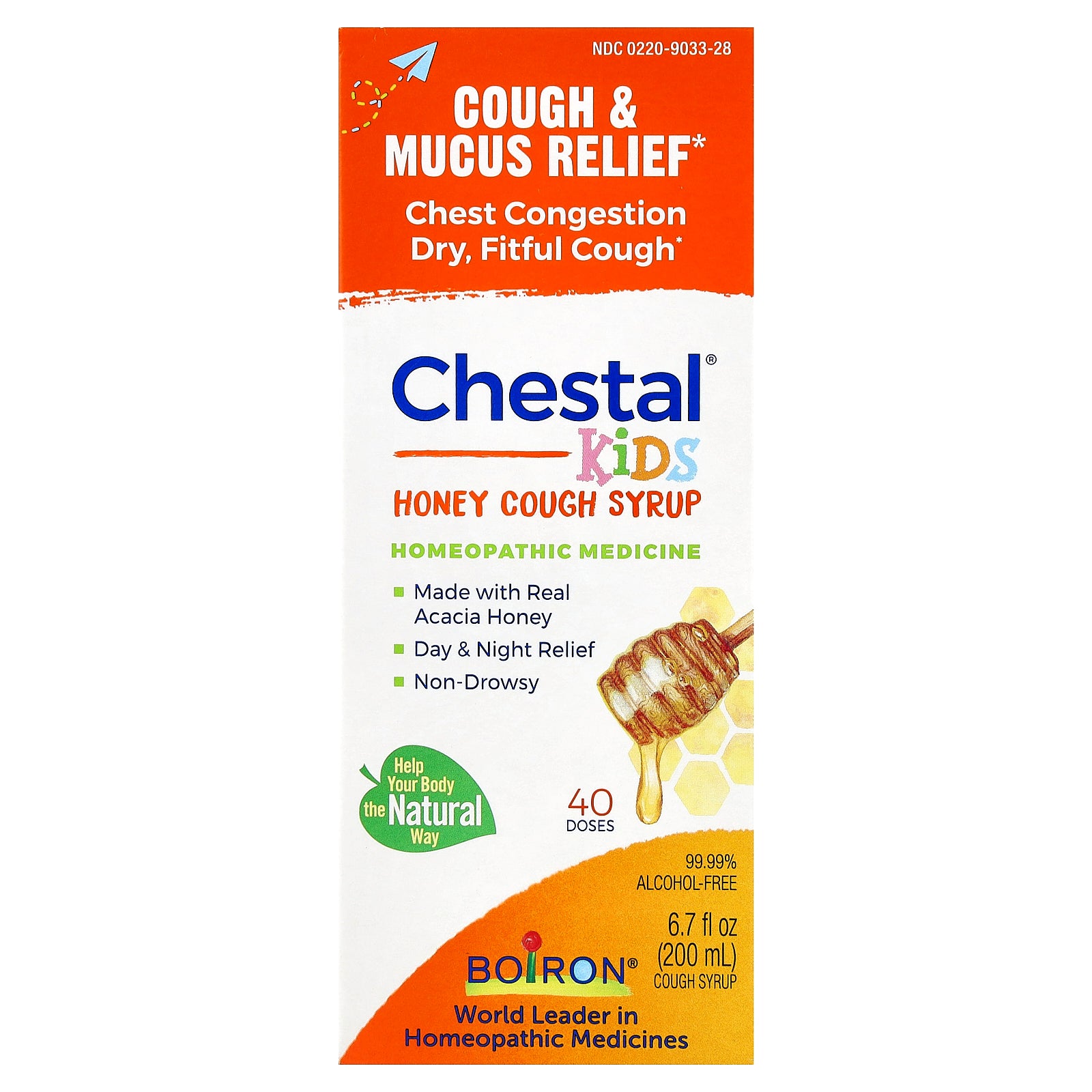 Boiron, Chestal®, Kids Honey Cough Syrup, 6.7 fl oz (200 ml)