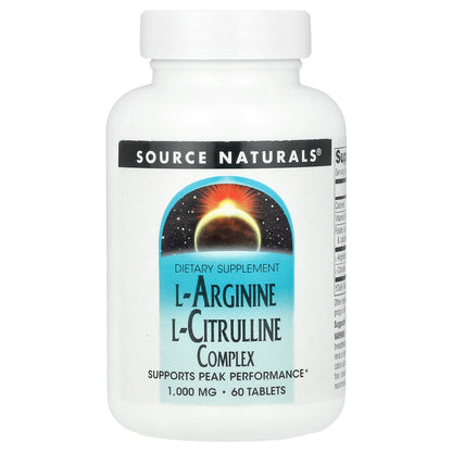 Source Naturals, L-Arginine L-Citrulline Complex, 60 Tablets