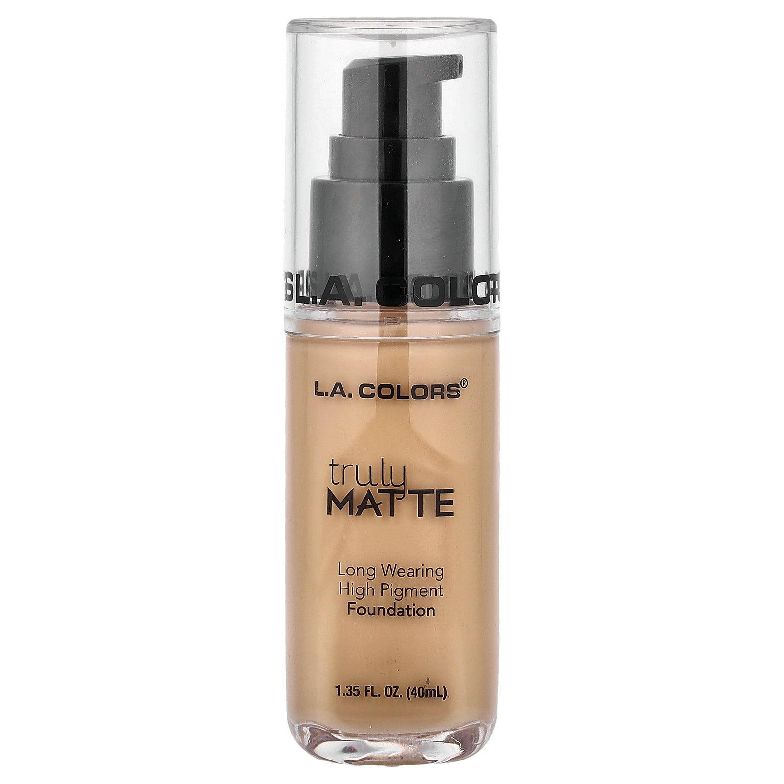L.A. Colors, Truly Matte Foundation, CLM354 Soft Beige, 1.35 fl oz (40 ml)