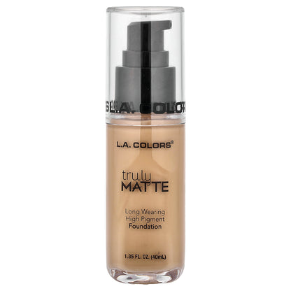 L.A. Colors, Truly Matte Foundation, CLM354 Soft Beige, 1.35 fl oz (40 ml)