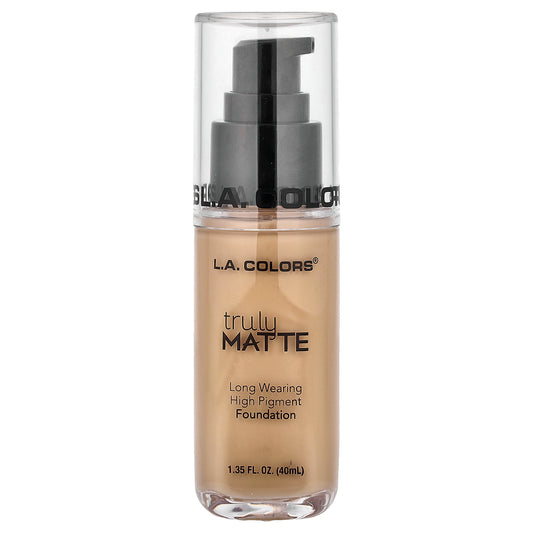 L.A. Colors, Truly Matte Foundation, CLM354 Soft Beige, 1.35 fl oz (40 ml)