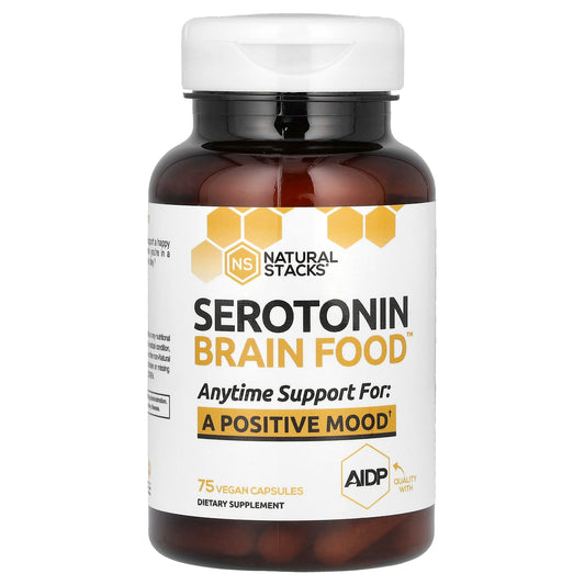 Natural Stacks, Serotonin Brain Food , 75 Vegan Capsules