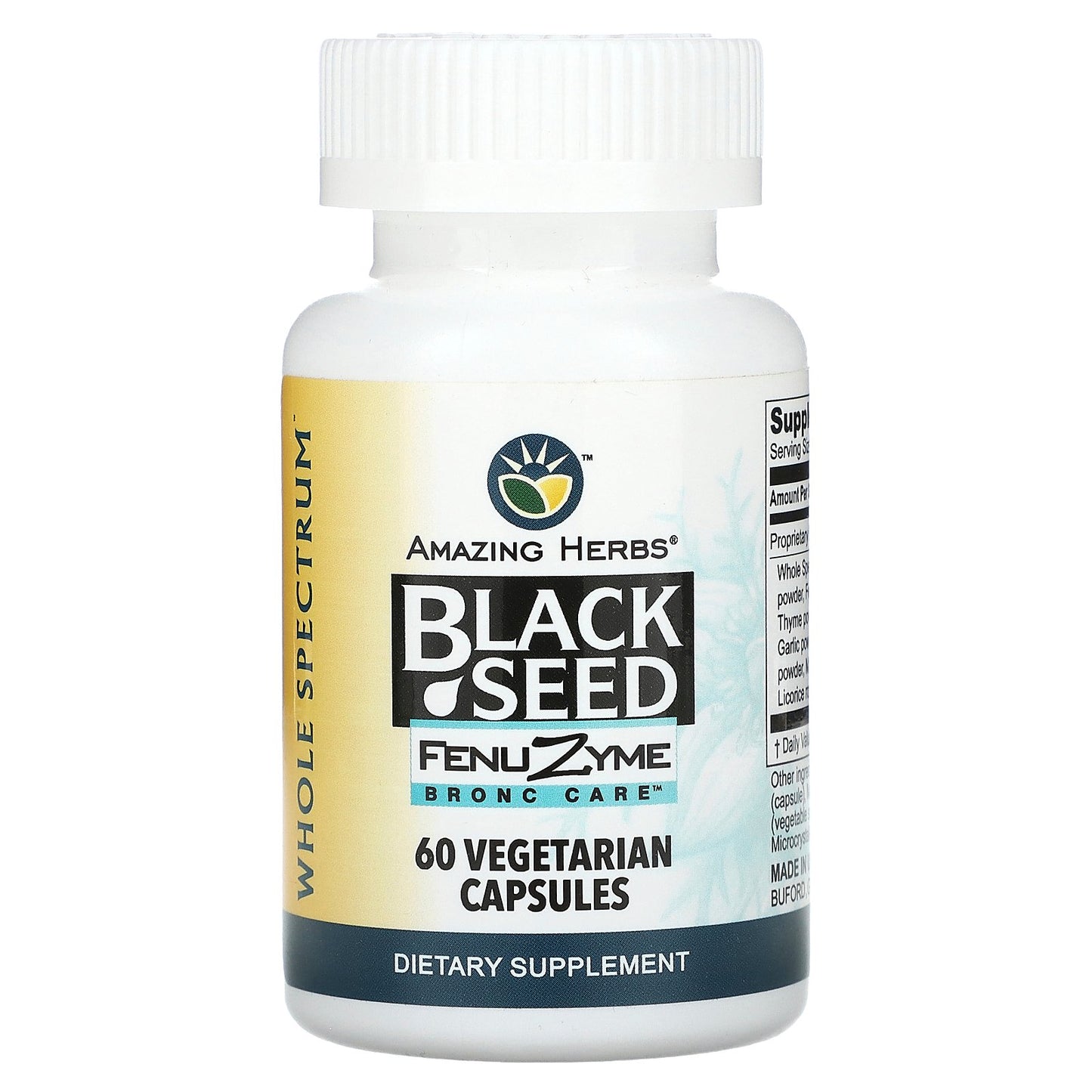 Amazing Herbs, Black Seed, 60 Vegetarian Capsules