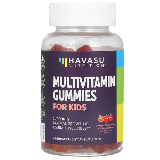 Havasu Nutrition, Multivitamin Gummies For Kids, Orange, Strawberry & Cherry, 60 Gummies