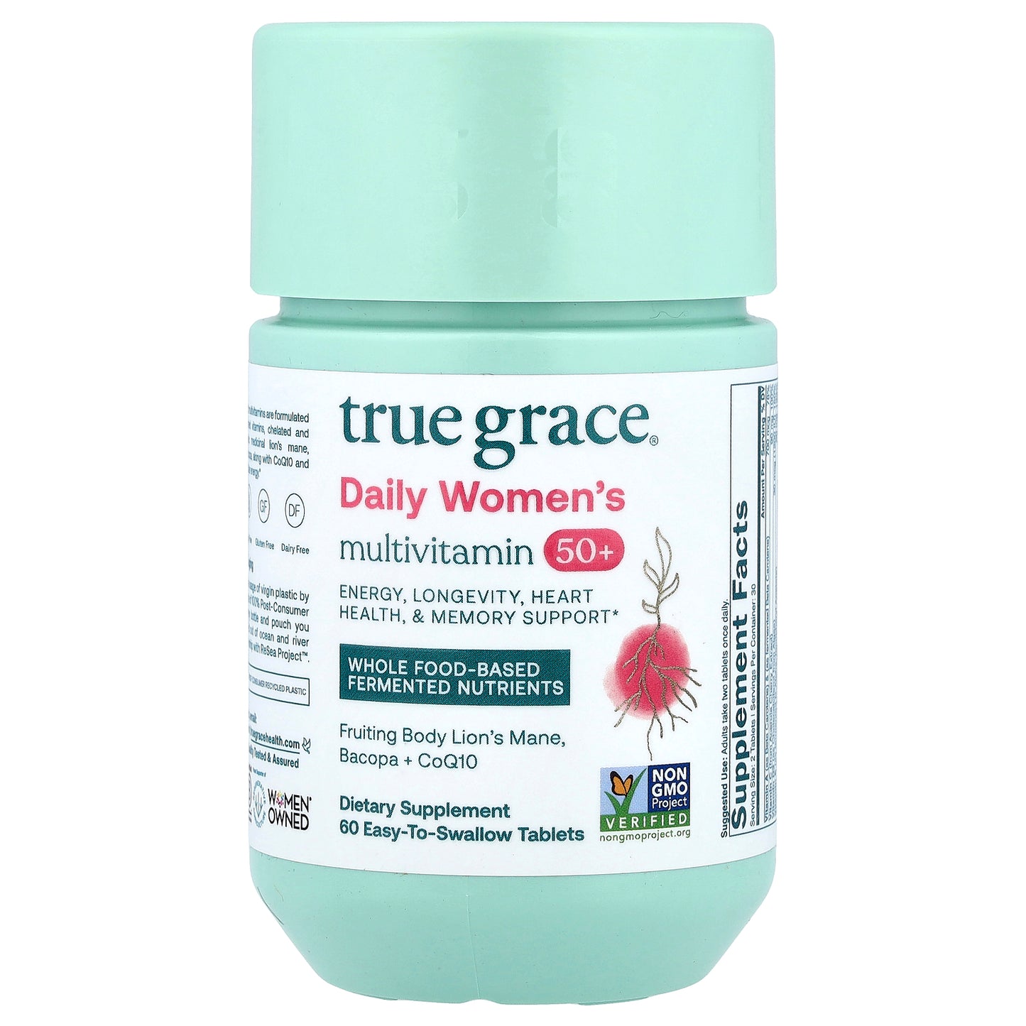 True Grace, Daily Women's Multivitamin 50+, 60 Easy-To-Swallow Tablets