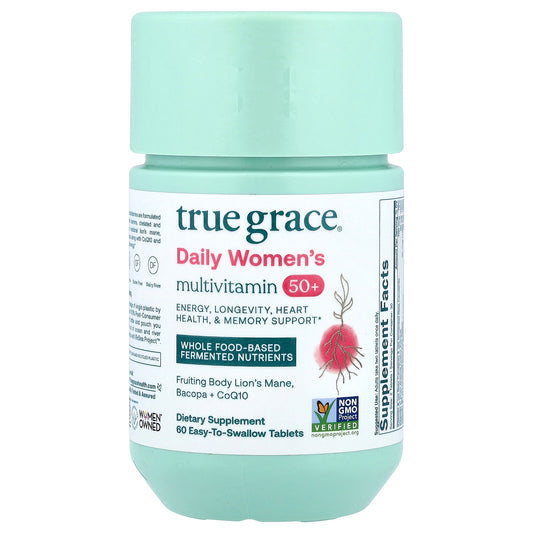 True Grace, Daily Women's Multivitamin 50+, 60 Easy-To-Swallow Tablets