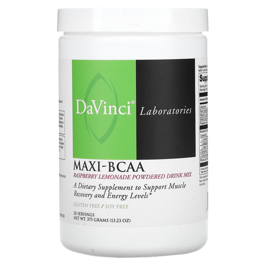 DaVinci Laboratories, Maxi-BCAA, Powdered Drink Mix, Raspberry Lemonade, 13.23 oz (375 g)