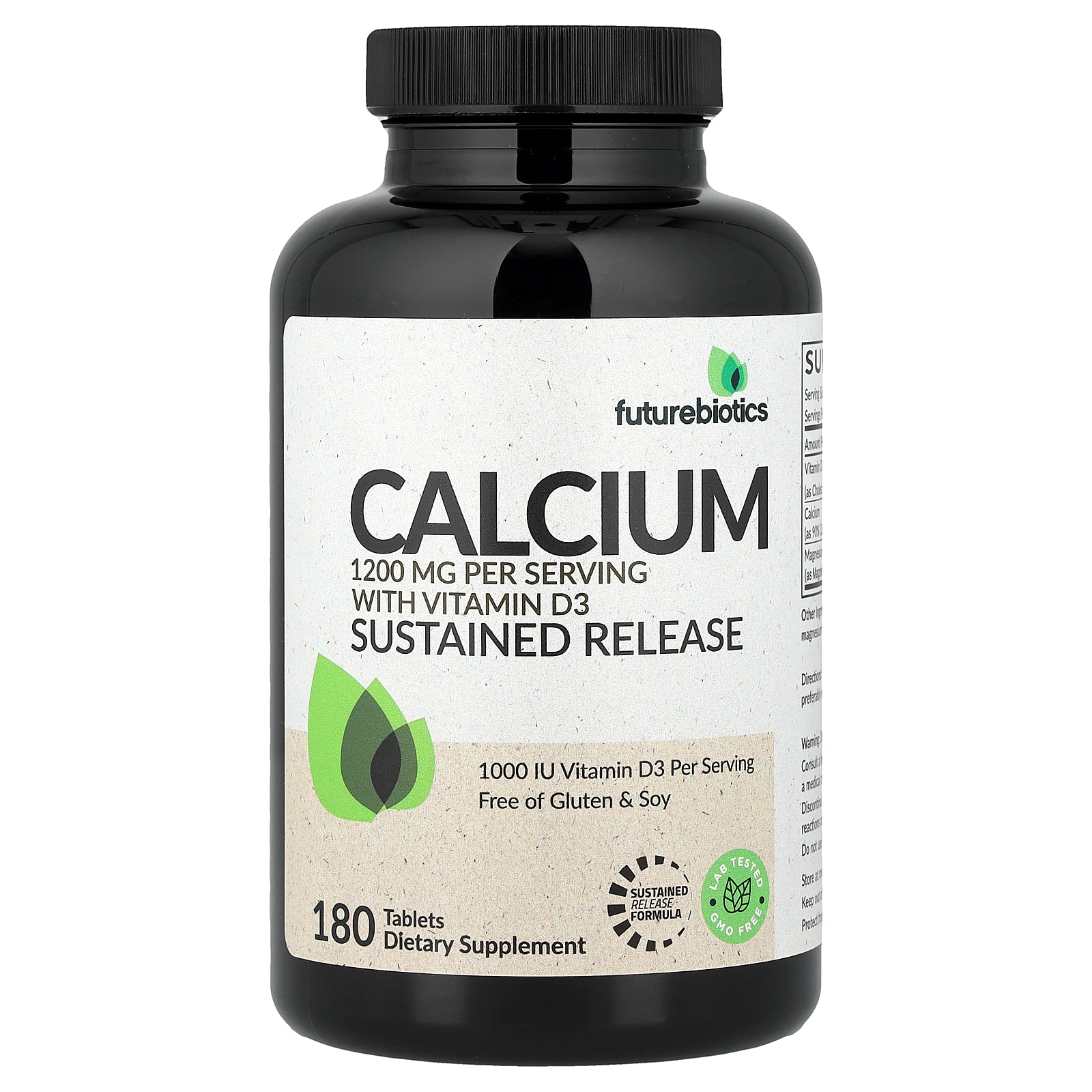 Futurebiotics, Calcium With Vitamin D3, Sustained Release, 180 Tablets