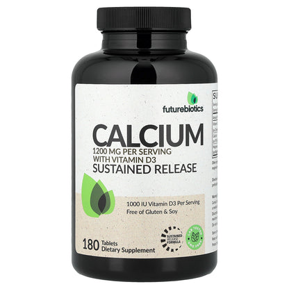 Futurebiotics, Calcium With Vitamin D3, Sustained Release, 180 Tablets