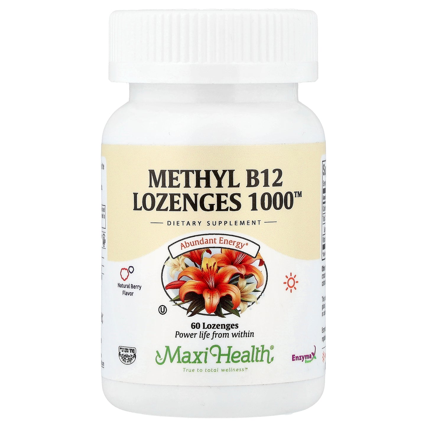 Maxi Health, Methyl B12 Lozenges 1000™, Natural Berry, 60 Lozenges (1,000 mcg per Lozenge)