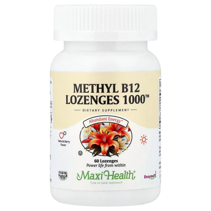 Maxi Health, Methyl B12 Lozenges 1000™, Natural Berry, 60 Lozenges (1,000 mcg per Lozenge)