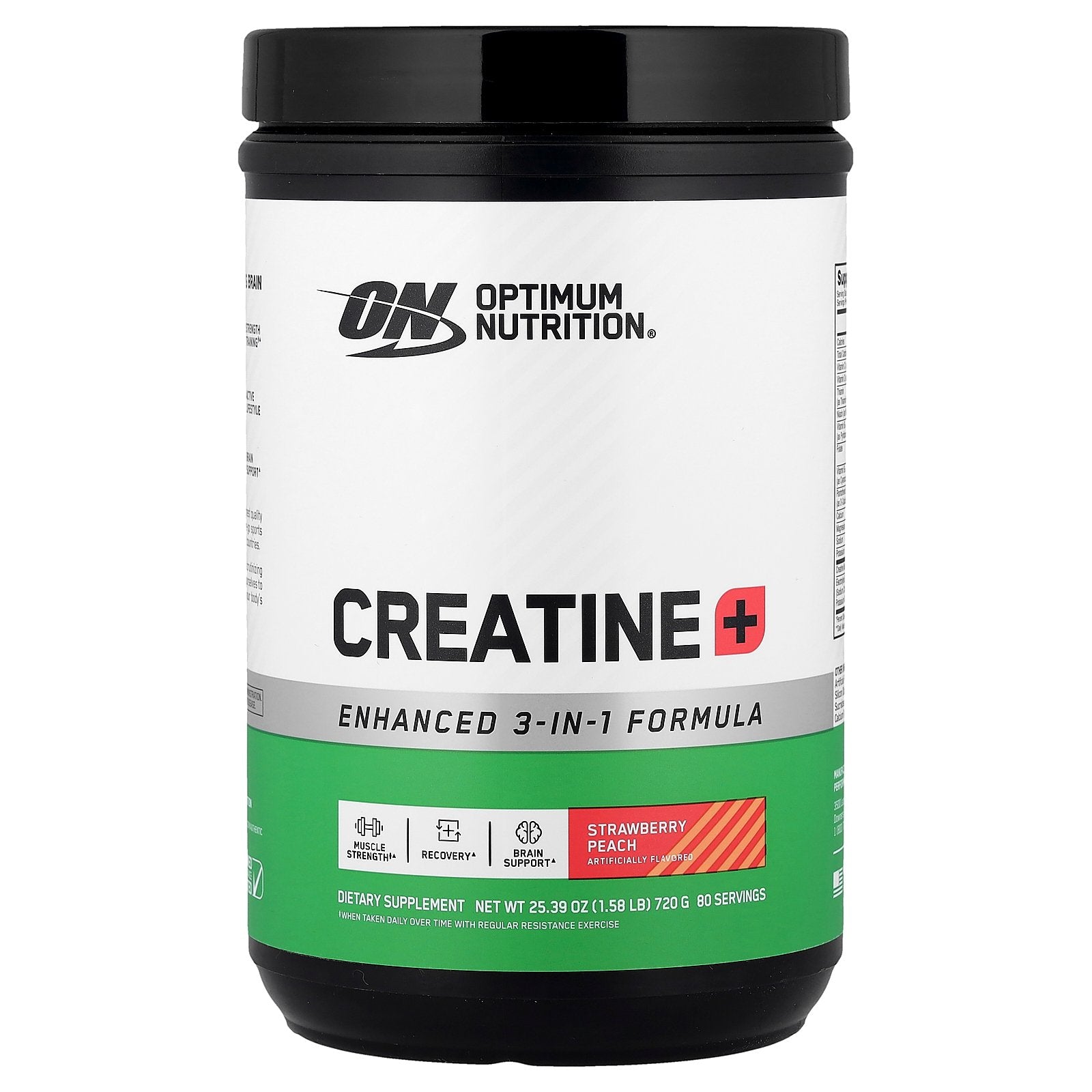 Optimum Nutrition, Creatine+, Strawberry Peach, 1.58 lb (720 g)
