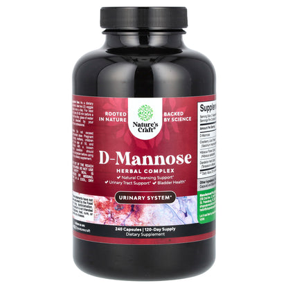 Nature's Craft, D-Mannose, 240 Capsules