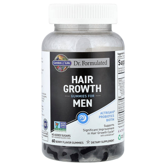 Garden of Life, Hair Growth Gummies for Men, Berry, 60 Gummies